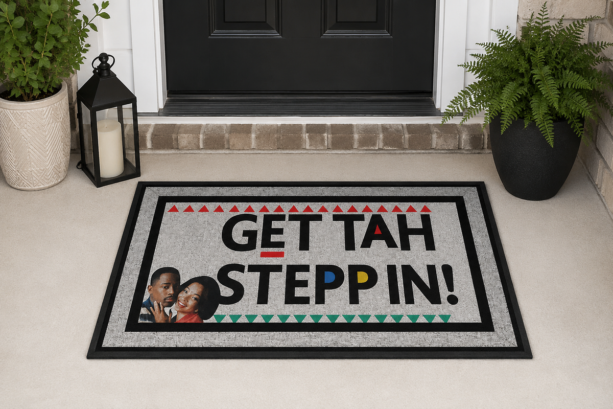 Get Tah Steppin' Funny Welcome Doormat | Indoor & Outdoor Entry Mat