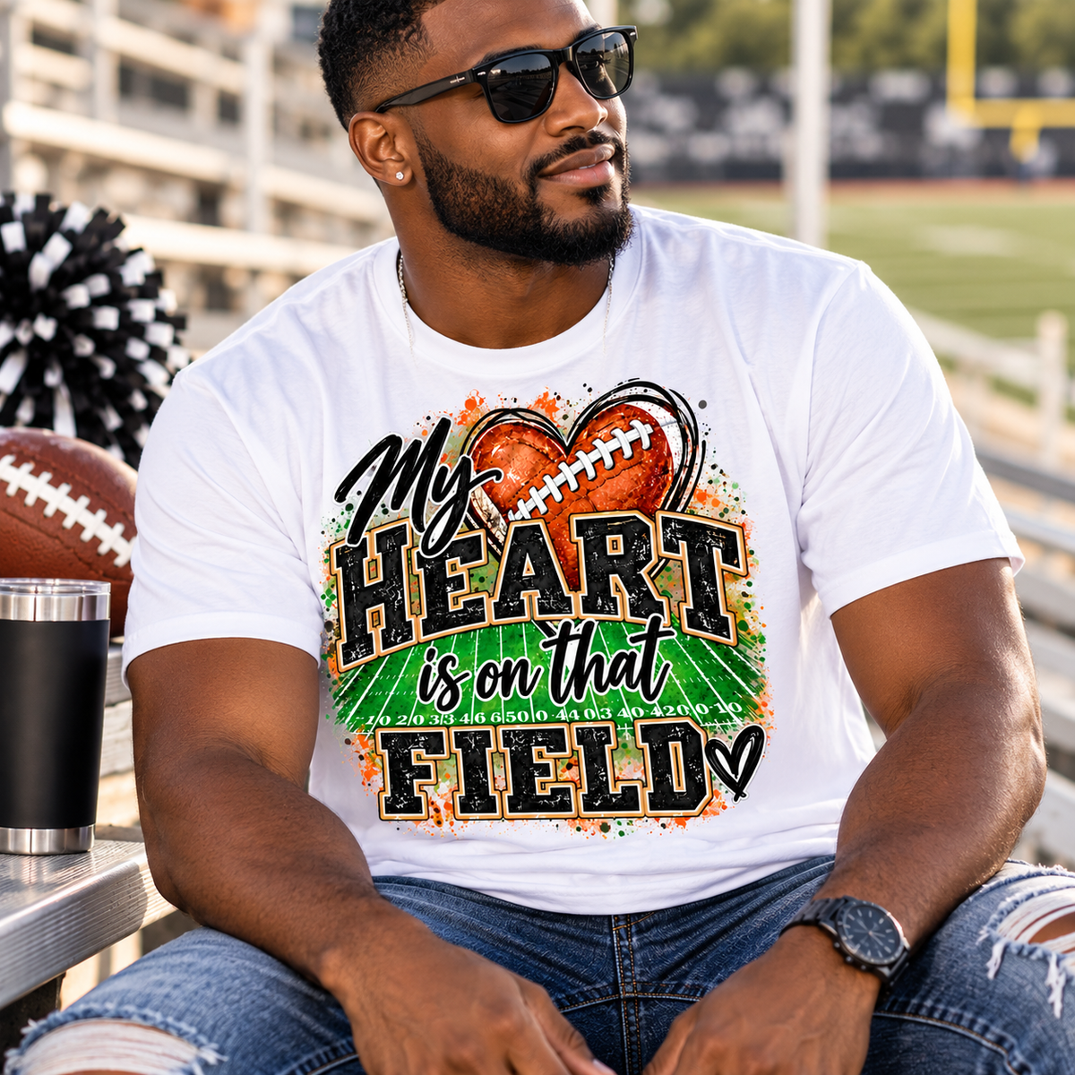 My Heart Is on That Field Football Shirt