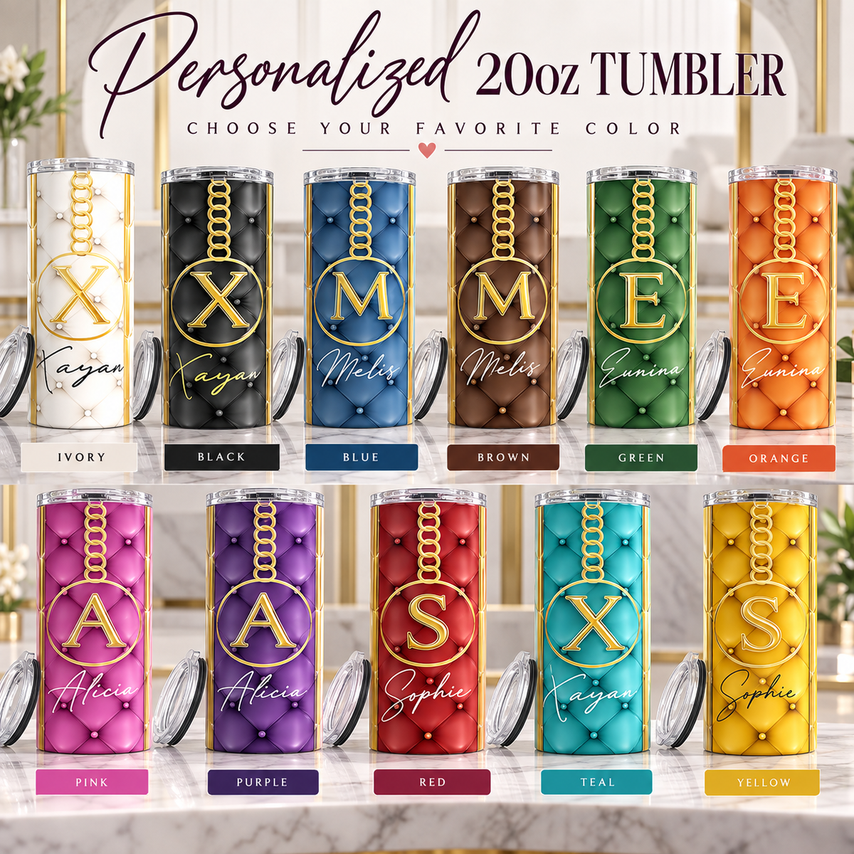 Personalized Luxury 20oz Tumbler