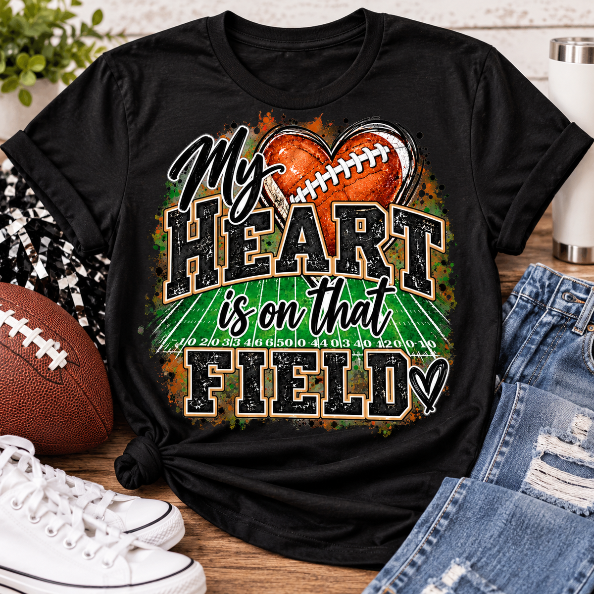 My Heart Is on That Field Football Shirt