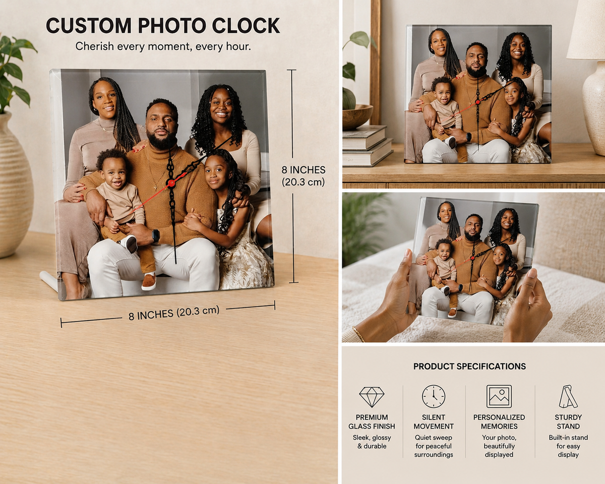 Glass Photo Clock