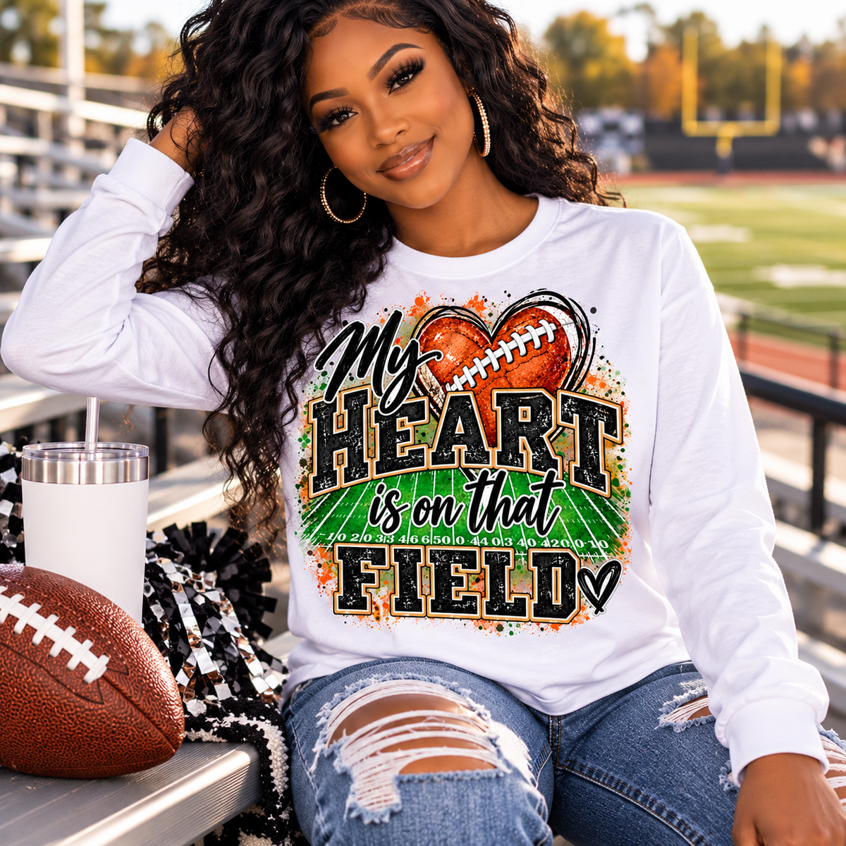 My Heart Is on That Field Football Shirt